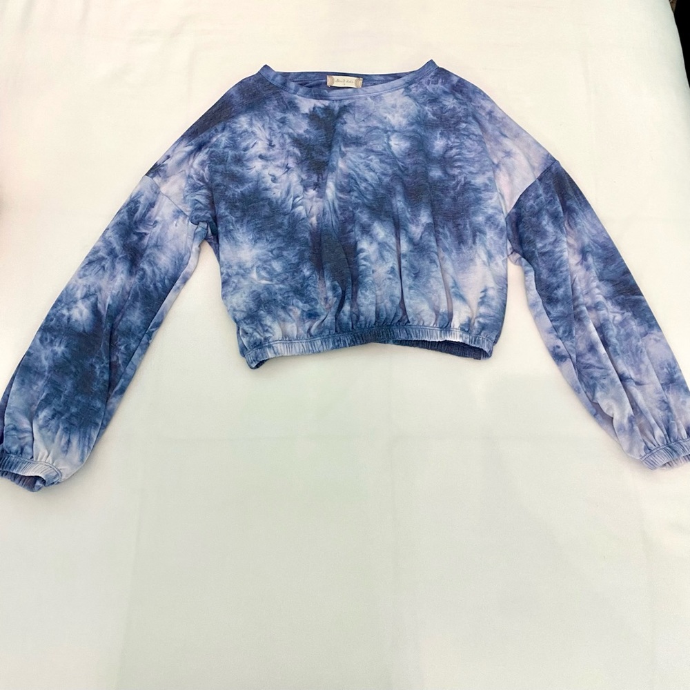 Altar’d State Cropped Tie-Dye Long Sleeve Top | Size Small